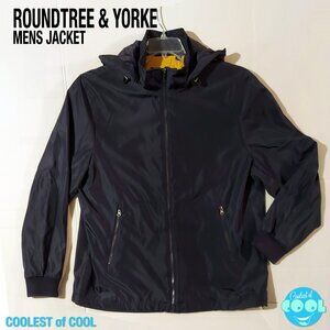 Roundtree & Yorke Sport Men Long Sleeve Full Zip Seam Pocket Bomber Jacket XLT